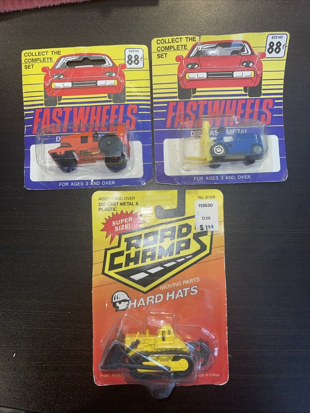 Road Champs And Fast Wheels Vintage Cars 1980โs Set Of 3